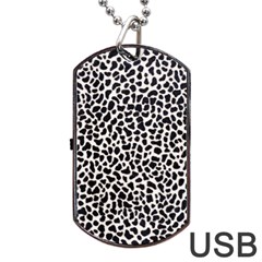 Zebra Skin, Vector Textures, White Black Background Dog Tag USB Flash (Two Sides) from ArtsNow.com Back