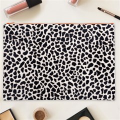 Zebra Skin, Vector Textures, White Black Background Cosmetic Bag (XXL) from ArtsNow.com Front