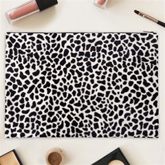 Zebra Skin, Vector Textures, White Black Background Cosmetic Bag (XXL) from ArtsNow.com Back