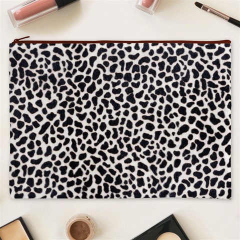 Zebra Skin, Vector Textures, White Black Background Cosmetic Bag (XXXL) from ArtsNow.com Front