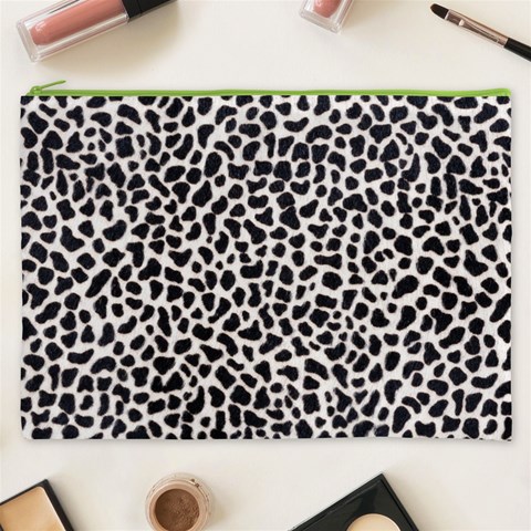 Zebra Skin, Vector Textures, White Black Background Cosmetic Bag (XXXL) from ArtsNow.com Front