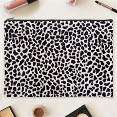 Zebra Skin, Vector Textures, White Black Background Cosmetic Bag (XXXL) from ArtsNow.com Front