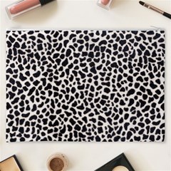 Zebra Skin, Vector Textures, White Black Background Cosmetic Bag (XXXL) from ArtsNow.com Back