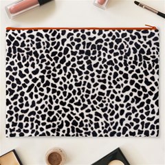 Zebra Skin, Vector Textures, White Black Background Cosmetic Bag (XXXL) from ArtsNow.com Back