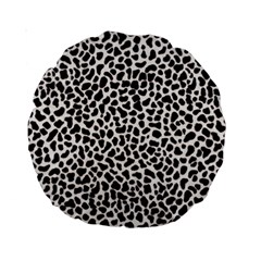 Zebra Skin, Vector Textures, White Black Background Standard 15  Premium Round Cushions from ArtsNow.com Front