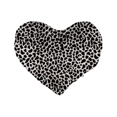 Zebra Skin, Vector Textures, White Black Background Standard 16  Premium Heart Shape Cushions from ArtsNow.com Front