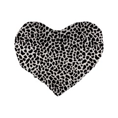 Zebra Skin, Vector Textures, White Black Background Standard 16  Premium Heart Shape Cushions from ArtsNow.com Back