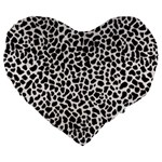 Zebra Skin, Vector Textures, White Black Background Large 19  Premium Heart Shape Cushions