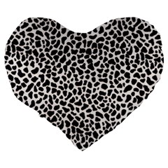 Zebra Skin, Vector Textures, White Black Background Large 19  Premium Heart Shape Cushions from ArtsNow.com Back