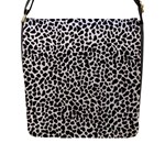 Zebra Skin, Vector Textures, White Black Background Flap Closure Messenger Bag (L)