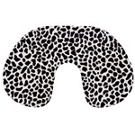 Zebra Skin, Vector Textures, White Black Background Travel Neck Pillow