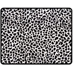 Zebra Skin, Vector Textures, White Black Background Two Sides Fleece Blanket (Medium)