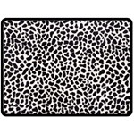 Zebra Skin, Vector Textures, White Black Background Two Sides Fleece Blanket (Large)