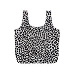 Zebra Skin, Vector Textures, White Black Background Full Print Recycle Bag (S)