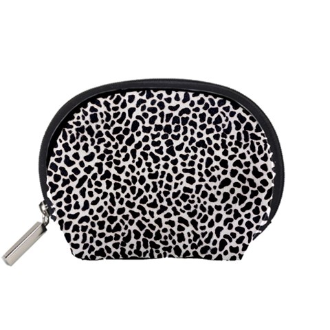 Zebra Skin, Vector Textures, White Black Background Accessory Pouch (Small) from ArtsNow.com Front