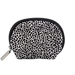 Zebra Skin, Vector Textures, White Black Background Accessory Pouch (Small) from ArtsNow.com Front