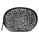 Zebra Skin, Vector Textures, White Black Background Accessory Pouch (Medium)