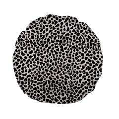 Zebra Skin, Vector Textures, White Black Background Standard 15  Premium Flano Round Cushions from ArtsNow.com Front