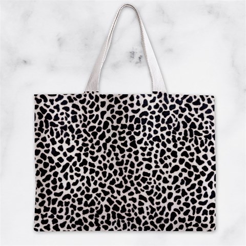 Zebra Skin, Vector Textures, White Black Background Zipper Mini Tote Bag from ArtsNow.com Front