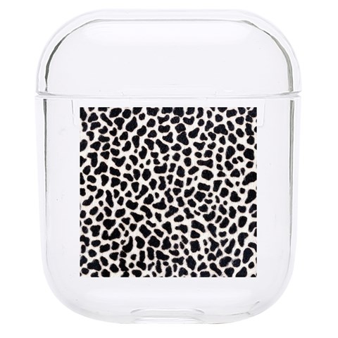 Zebra Skin, Vector Textures, White Black Background Hard PC AirPods 1/2 Case from ArtsNow.com Front