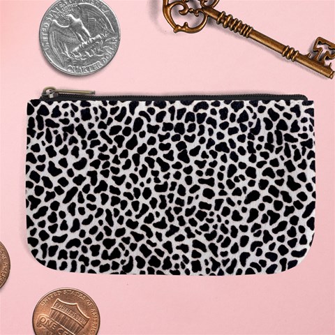 Zebra Skin, Vector Textures, White Black Background Large Coin Purse from ArtsNow.com Front