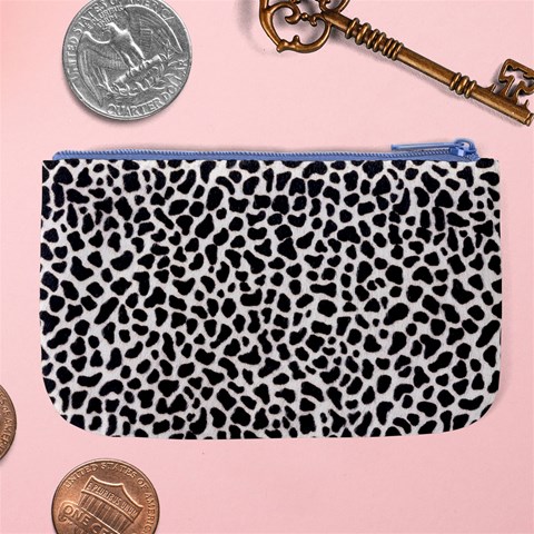 Zebra Skin, Vector Textures, White Black Background Large Coin Purse from ArtsNow.com Back