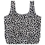 Zebra Skin, Vector Textures, White Black Background Full Print Recycle Bag (XXL)