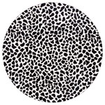 Zebra Skin, Vector Textures, White Black Background Round Trivet