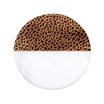 Zebra Skin, Vector Textures, White Black Background Classic Marble Wood Coaster (Round) 