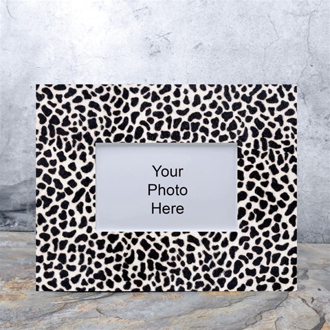 Zebra Skin, Vector Textures, White Black Background White Tabletop Photo Frame 4 x6  from ArtsNow.com Front