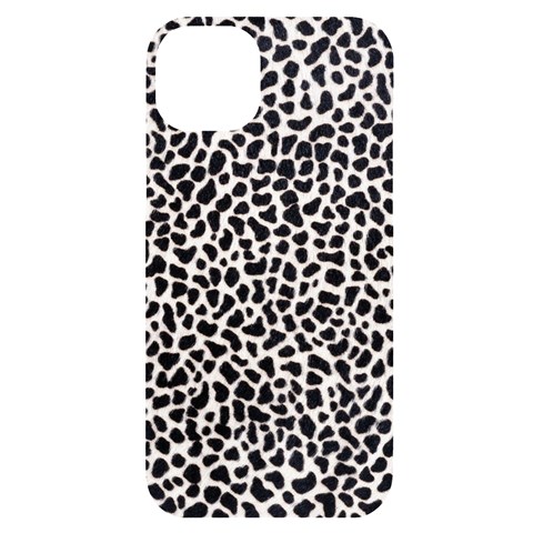 Zebra Skin, Vector Textures, White Black Background iPhone 14 Plus Black UV Print Case from ArtsNow.com Front