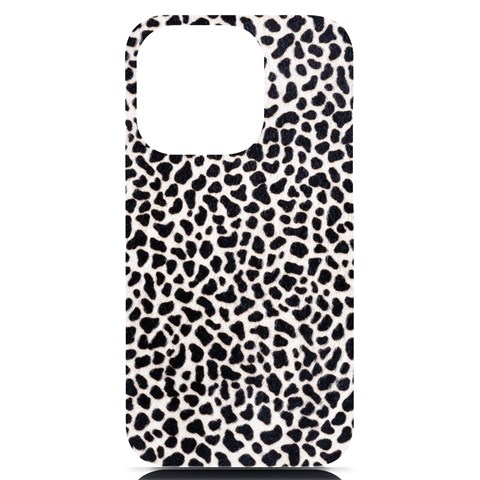 Zebra Skin, Vector Textures, White Black Background iPhone 14 Pro Black UV Print Case from ArtsNow.com Front