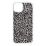 Zebra Skin, Vector Textures, White Black Background iPhone 14 TPU UV Print Case