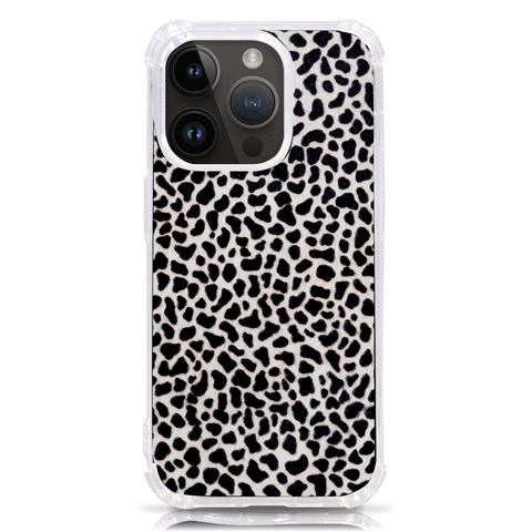 Zebra Skin, Vector Textures, White Black Background iPhone 14 Pro TPU UV Print Case from ArtsNow.com Front