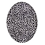 Zebra Skin, Vector Textures, White Black Background Oval Glass Fridge Magnet (4 pack)