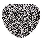 Zebra Skin, Vector Textures, White Black Background Heart Glass Fridge Magnet (4 pack)