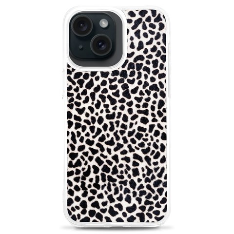 Zebra Skin, Vector Textures, White Black Background iPhone 15 Plus TPU UV Print Case from ArtsNow.com Front