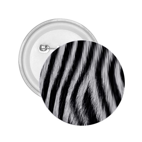 Zebra Texture, Zebra Wool, White Black Background 2.25  Buttons from ArtsNow.com Front