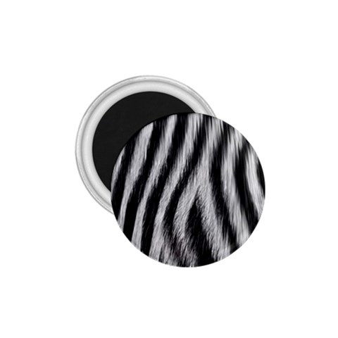 Zebra Texture, Zebra Wool, White Black Background 1.75  Magnets from ArtsNow.com Front