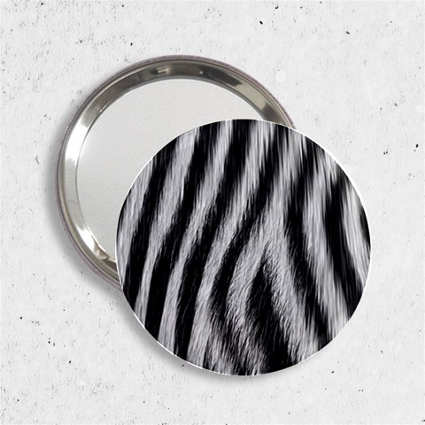 Zebra Texture, Zebra Wool, White Black Background 2.25  Handbag Mirrors from ArtsNow.com Front