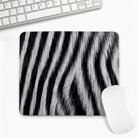 Zebra Texture, Zebra Wool, White Black Background Large Mousepad from ArtsNow.com Front