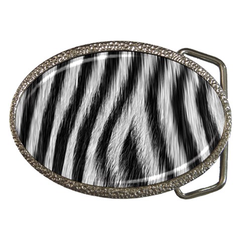 Zebra Texture, Zebra Wool, White Black Background Belt Buckles from ArtsNow.com Front