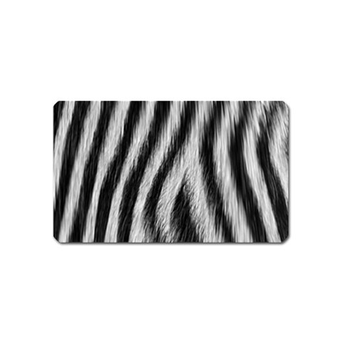 Zebra Texture, Zebra Wool, White Black Background Magnet (Name Card) from ArtsNow.com Front