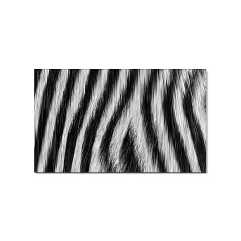 Zebra Texture, Zebra Wool, White Black Background Sticker Rectangular (100 pack) from ArtsNow.com Front