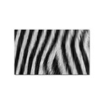 Zebra Texture, Zebra Wool, White Black Background Sticker Rectangular (100 pack)