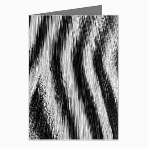 Zebra Texture, Zebra Wool, White Black Background Greeting Card from ArtsNow.com Left