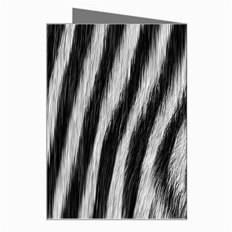 Zebra Texture, Zebra Wool, White Black Background Greeting Card from ArtsNow.com Right