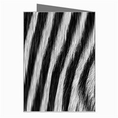 Zebra Texture, Zebra Wool, White Black Background Greeting Card from ArtsNow.com Right