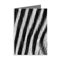 Zebra Texture, Zebra Wool, White Black Background Mini Greeting Cards (Pkg of 8) from ArtsNow.com Right