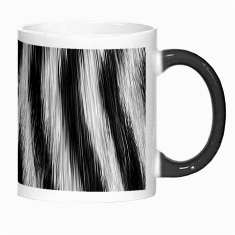 Zebra Texture, Zebra Wool, White Black Background Morph Mug from ArtsNow.com Right